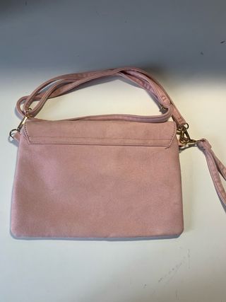 Bolso rosa mano y bandolera