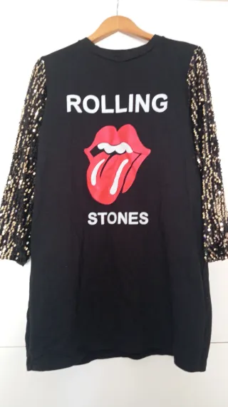 Vestido fiesta Rolling Stones lentejuelas