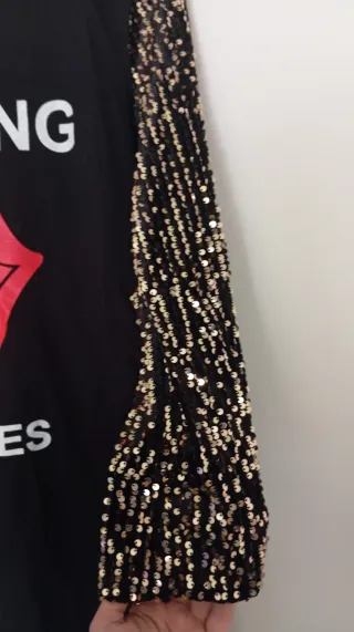 Vestido fiesta Rolling Stones lentejuelas