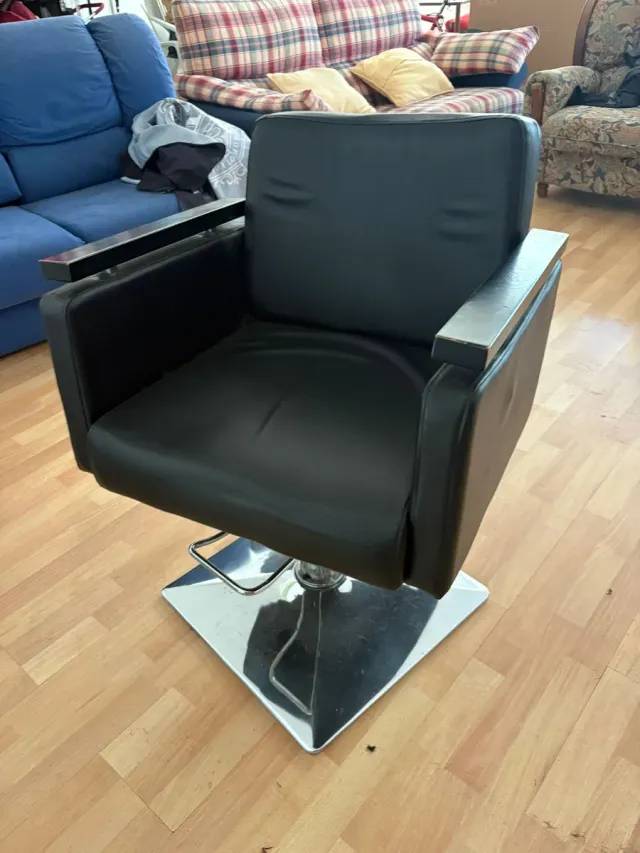 Sillón Barbería/Peluquería Negro