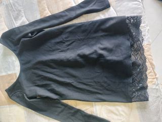 Miniabito sottoveste Tezenis nero donna M