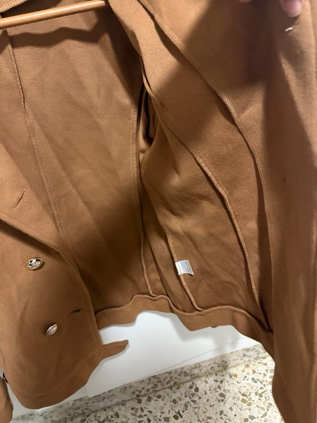 Abrigo corto SHEIN mujer marrón