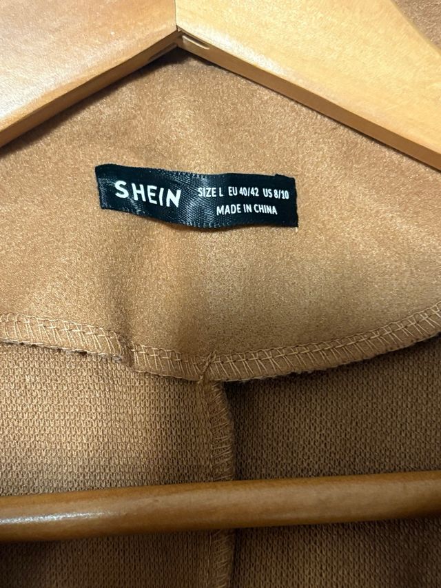 Abrigo corto SHEIN mujer marrón