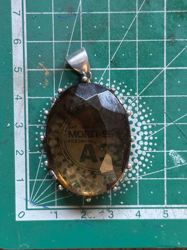 Colgante Cuarzo Ahumado Ovalado