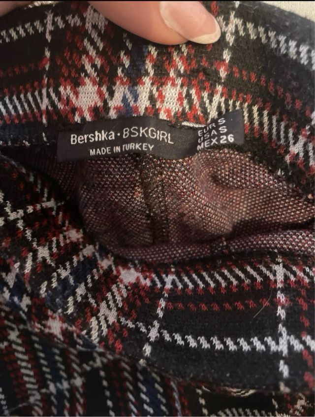 Falda mini de cuadros