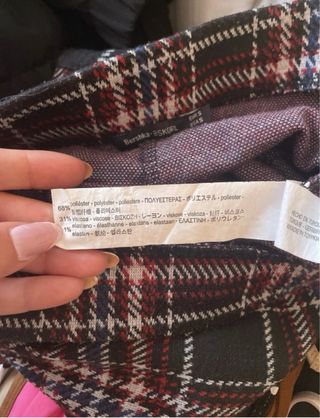 Falda mini de cuadros