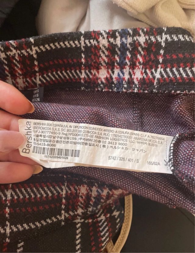 Falda mini de cuadros