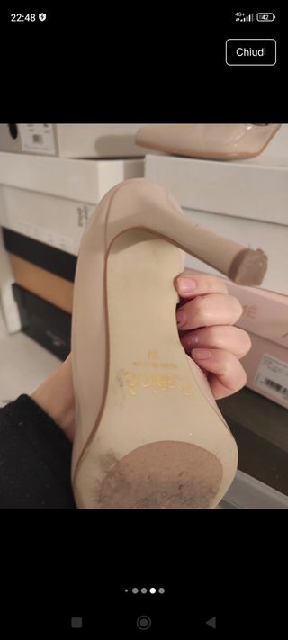 Scarpe décolleté Raffiné nude lucide