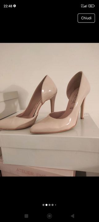 Scarpe décolleté Raffiné nude lucide