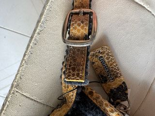 Borsa Fendissime feltro e pelle vipera nero/giallo