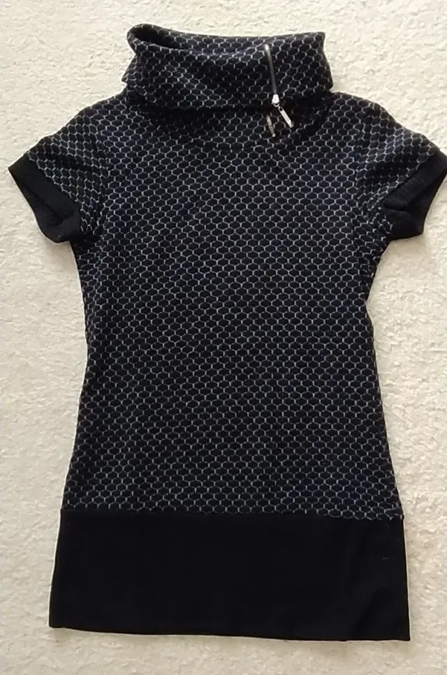 Camiseta de punto manga corta y cuello,talla unica