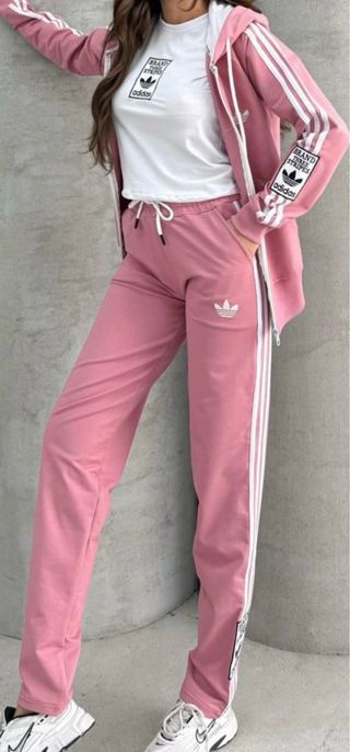 Chándal Adidas Mujer Rosa y Blanco