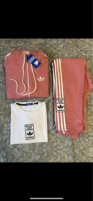 Chándal Adidas Mujer Rosa y Blanco
