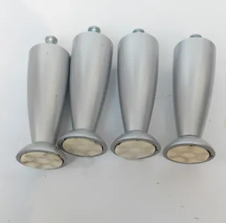 Set 4 Piedini Conici Argento