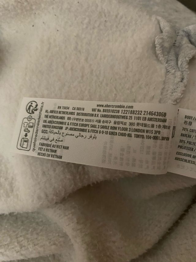 Felpa Abercrombie & Fitch quarter zip grigia