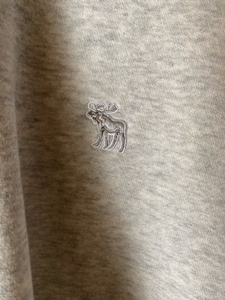 Felpa Abercrombie & Fitch quarter zip grigia