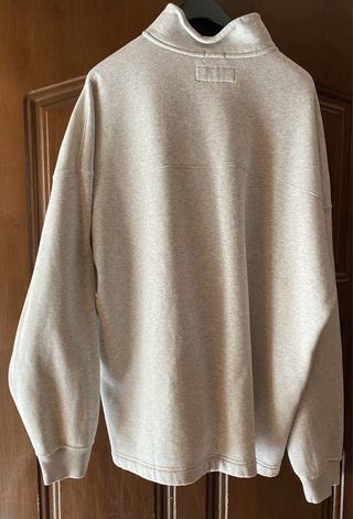 Felpa Abercrombie & Fitch quarter zip grigia