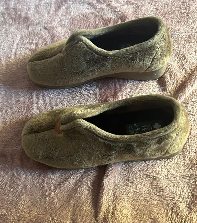 Zapatillas de estar por casa beige/marrón mujer