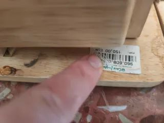 Mesa auxiliar cocina madera con cajones