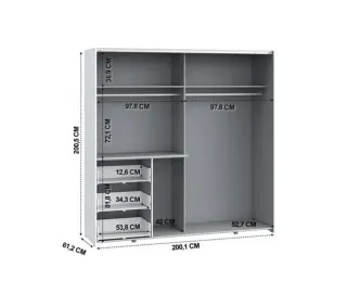 Armadio Conforama con porte scorrevoli e cassetti