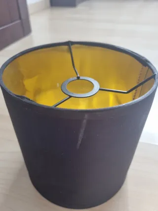 Tulipa para lámpara negro y dorado