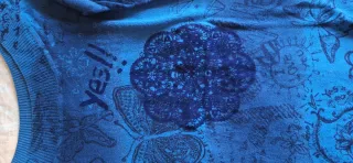 Maglia donna fantasia blu