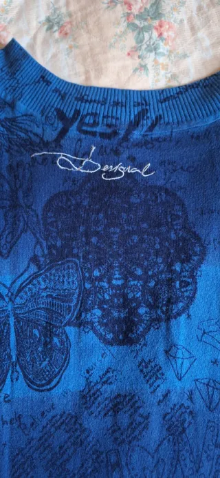 Maglia donna fantasia blu