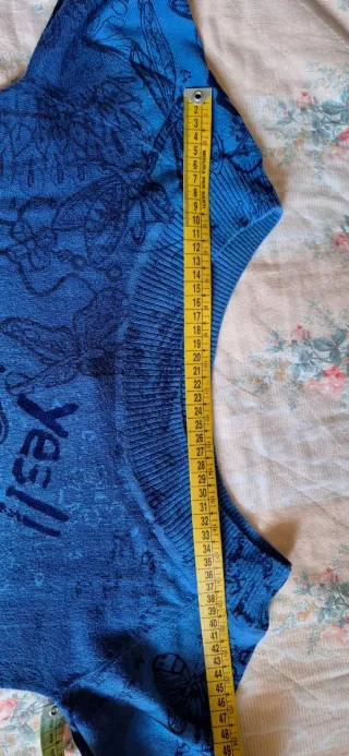 Maglia donna fantasia blu