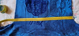 Maglia donna fantasia blu