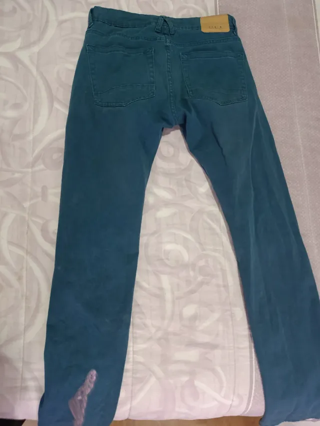 Pantalones vaqueros hombre azul verdoso