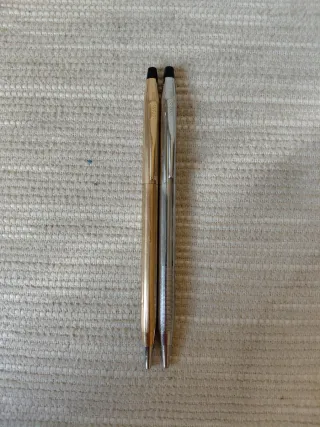 Bolígrafos Cross Dorado y Plateado