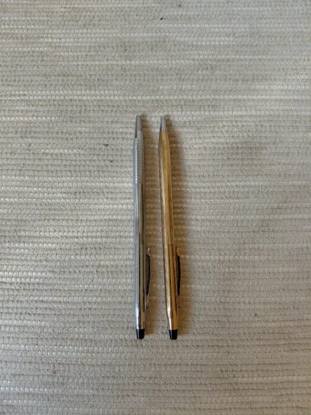 Penne Cross dorate e argentate