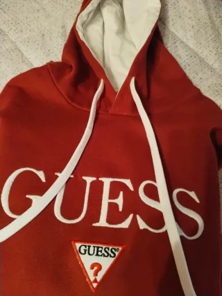 Sudadera Guess Roja con Felpa Interior