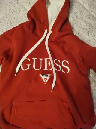 Sudadera Guess Roja con Felpa Interior