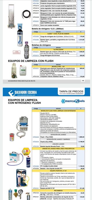 Equipo de limpieza con nitrógeno/flush