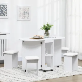 Set da cucina 5 Pezzi, Tavolo pieghevole con 2 rip