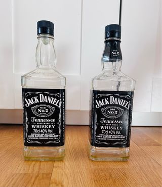 2 bottiglie vuote Jack Daniel's