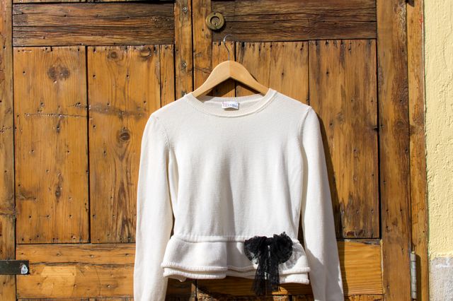 Jersey Red Valentino blanco manga larga