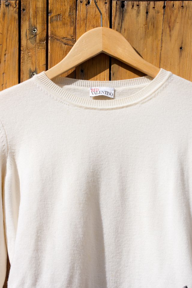 Jersey Red Valentino blanco manga larga