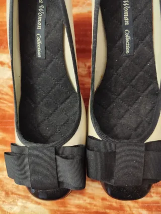 Zapatos Zara Mujer Beige y Negro Talla 38