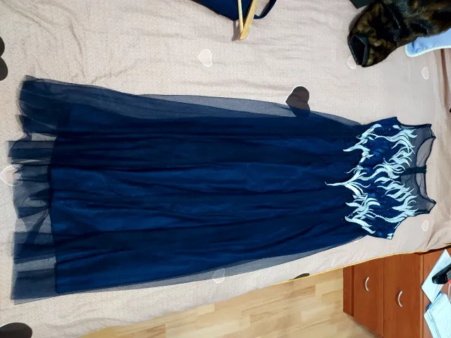 Vestido fiesta azul marino talla 44, mono de fiest
