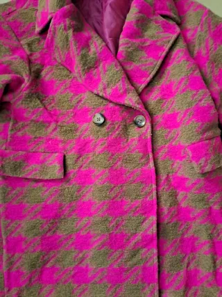 Cappotto fantasia pied-de-poule taglia unica