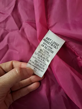 Cappotto fantasia pied-de-poule taglia unica