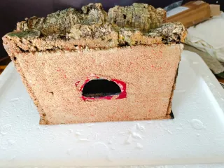 Capanna presepe in sughero.