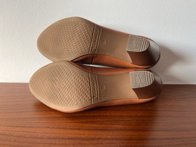 Zapatos Tacón Tamaris Piel Marrón Talla 38