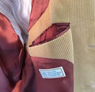 Chaqueta pana hombre amarilla