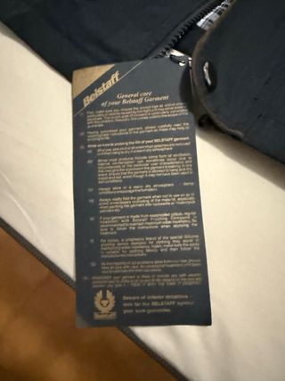 Chaqueta Belstaff hombre Negra con Cinturón nueva.