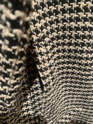 Chaqueta Zara cuadros flecos