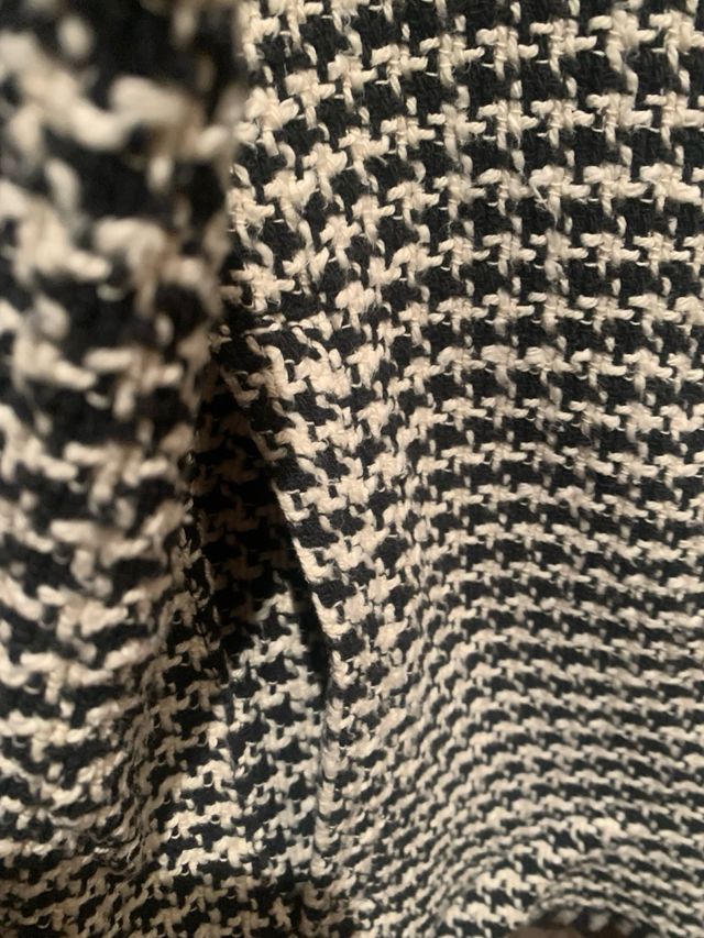 Chaqueta Zara cuadros flecos