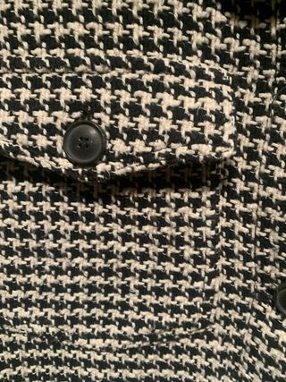 Chaqueta Zara cuadros flecos